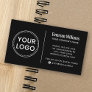 Black custom logo modern minimalist professional business card