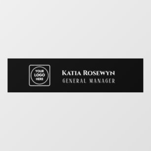 Black Custom Logo   Modern Office Wall Branding  Wall Decal