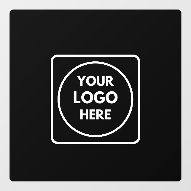 Black Custom Logo | Personalized Business Window  Cling (Sheet)