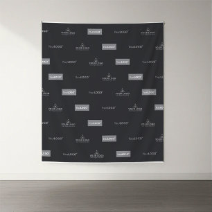 Black Custom Logo Step and Repeat Event Backdrop
