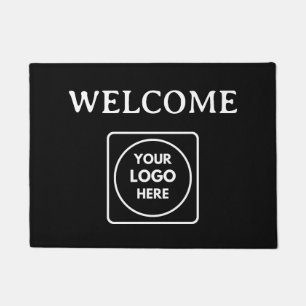 Black Custom Logo Stylish Modern Entrance Doormat