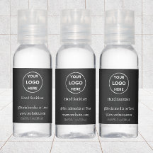 Black Custom Logo Text Modern Business Covid