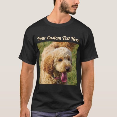 Black Custom Message Goldendoodle Dog T_Shirt