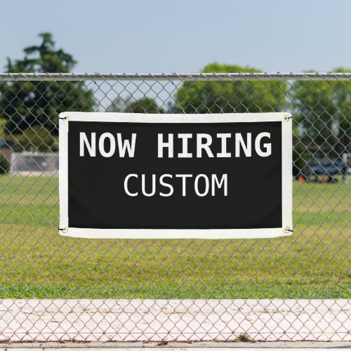 Black Custom Now Hiring Banner