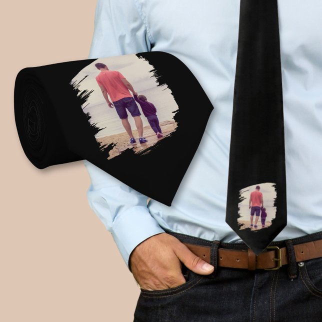 Black Custom Photo  Neck Tie (Creator Uploaded)