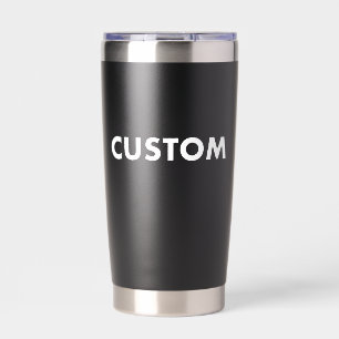 BLACK Custom Thermal Tumbler Blank Template - 20oz