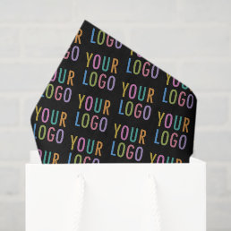 Black Custom Tissue Paper Business Logo Branded