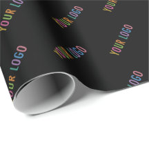 Black Custom Wrapping Paper with Your Company Logo