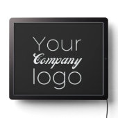 Black Customizable Corporate Business Logo LED Sign (Lights Off)