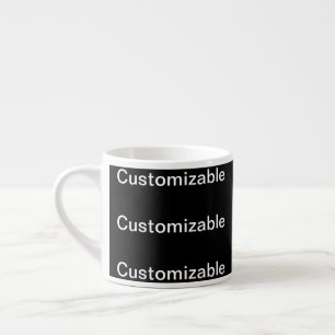 Black CUSTOMIZABLE  Espresso Cup