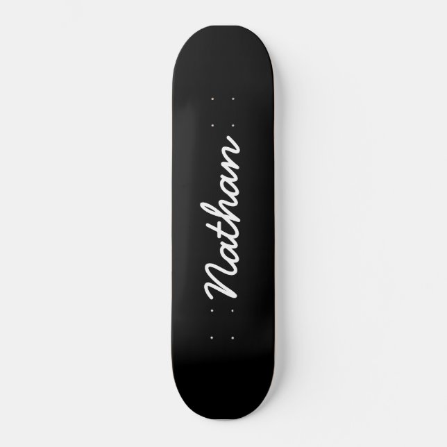 Black Customizable Skateboard (Front)