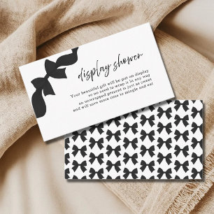 Black Cute Bow Bridal Shower Display Shower Enclosure Card