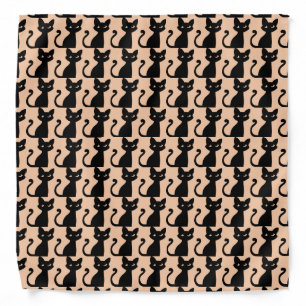 BLACK CUTE CAT BANDANA