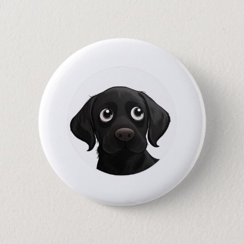Black cute doggy button