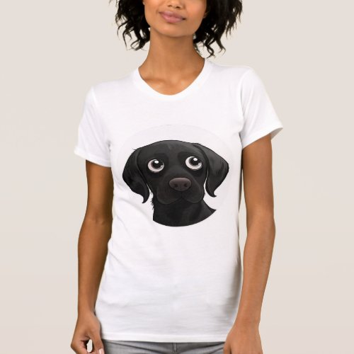 Black cute doggy T_Shirt