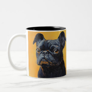 Black Cute Portrait photo Mug Cute Dog Art gift