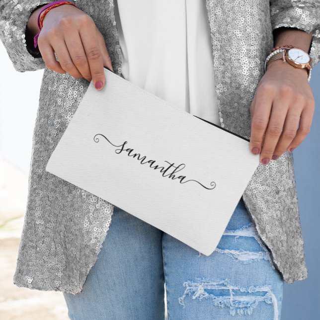 Black Cute Signature Name Accessory Pouch (Black Cute Signature Name Accessory Pouch)