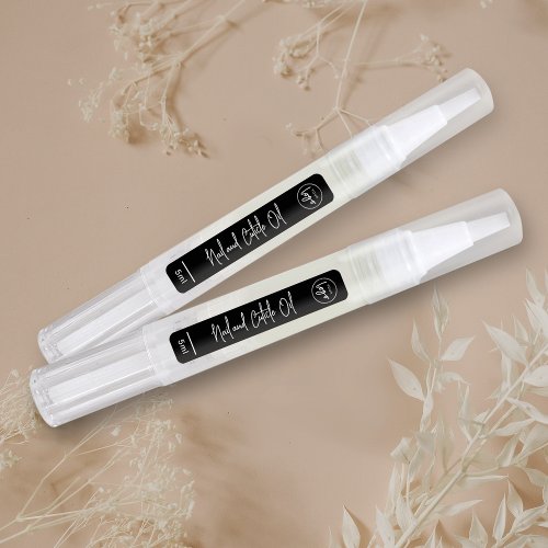 Black Cuticle Oil Pen Logo Cosmetic Product Label