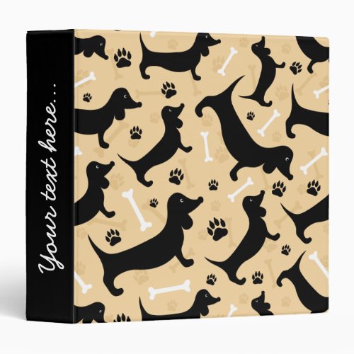 Black dachshund binder