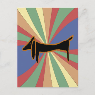 Black Dachshund Postcard