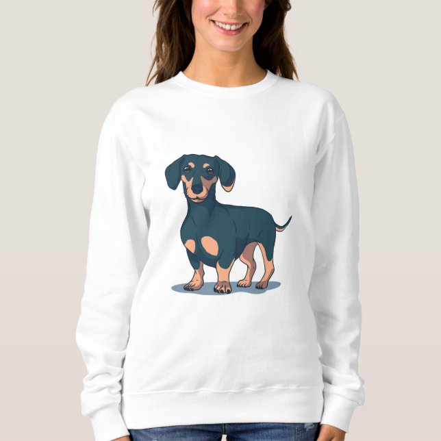 Black Dachshund Sweatshirt (Front)