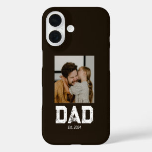 Black Dad Established Bold Photo iPhone 16 Case