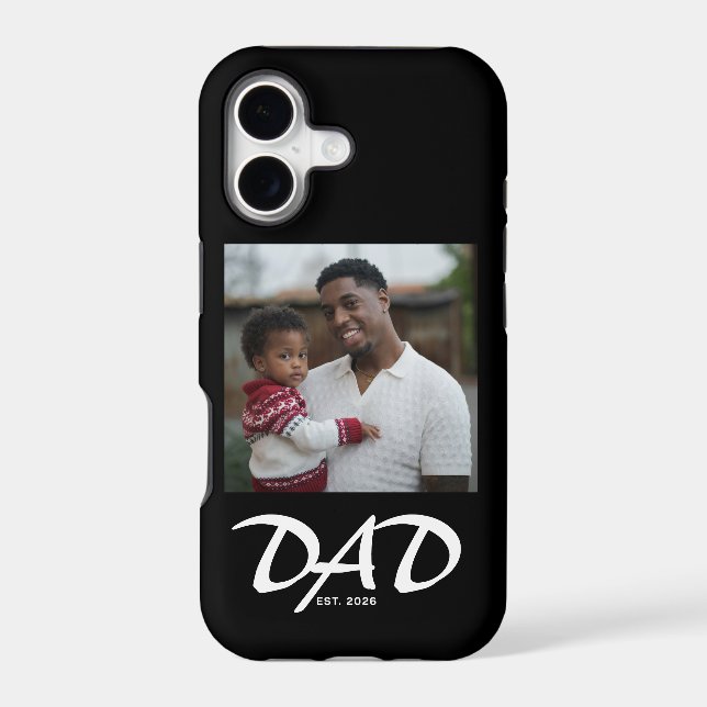 Black Dad Established Bold Photo Case-Mate iPhone  Case (Back)