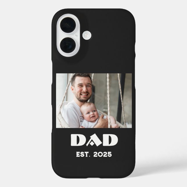 Black Dad Established Bold Photo Case-Mate iPhone Case (Back)