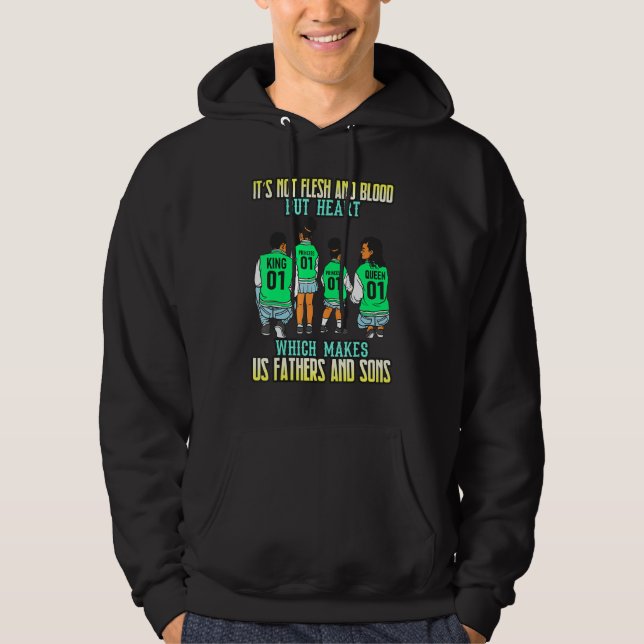 Black Dad Melanin Father Brown Skin Boys Fathers D Hoodie (Front)