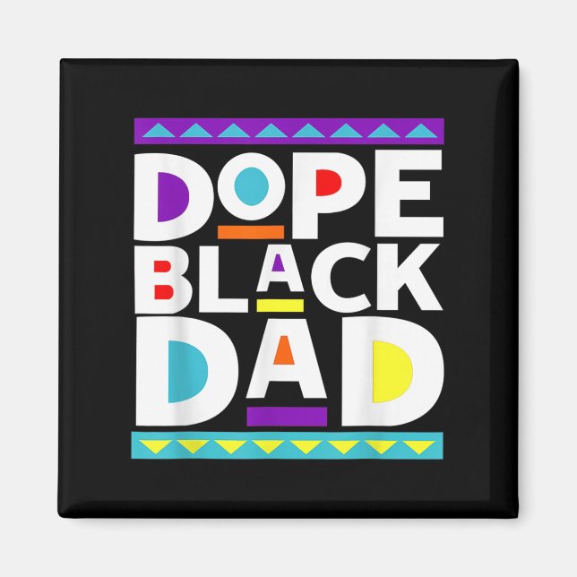 Black Dad New Dad Fathers Day Gift African America Magnet (Front)