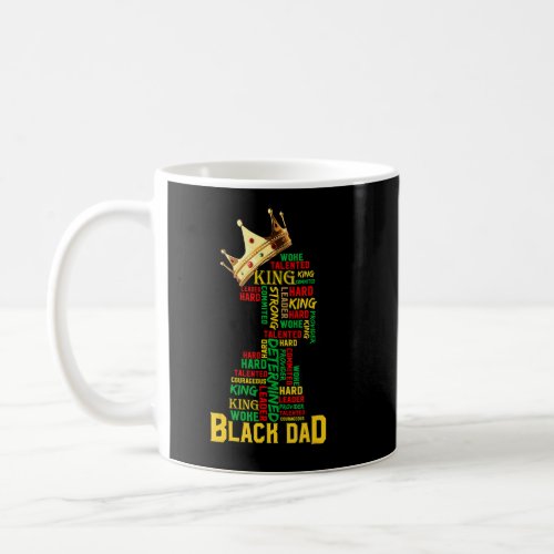 Black Dad Retro Graphic Happy Fathers Day  Coffee Mug
