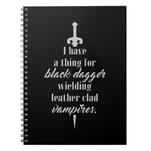 Black Dagger Brotherhood Inspired Notebook