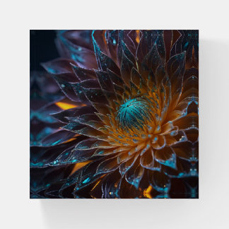 Black Dahlia Flower Paperweight