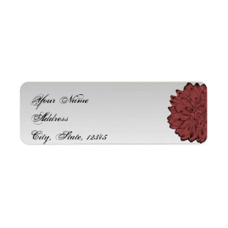 Black Dahlia Posh Wedding Label