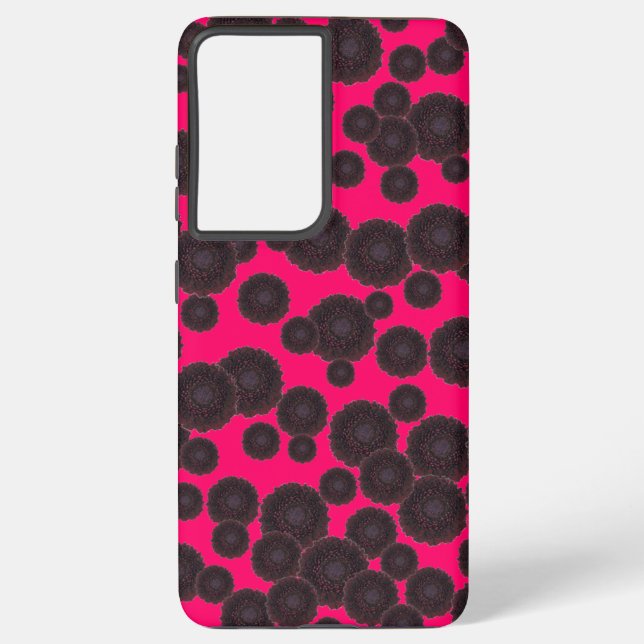 Black Dahlias Samsung Galaxy Case (Back)