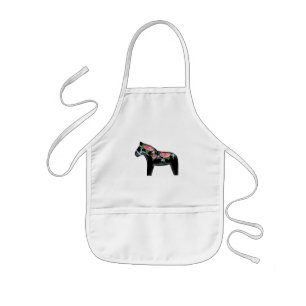 Black Dala Horse apron