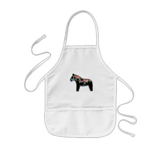 Black Dala Horse apron