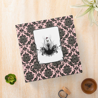 Black Damask 1 Binder