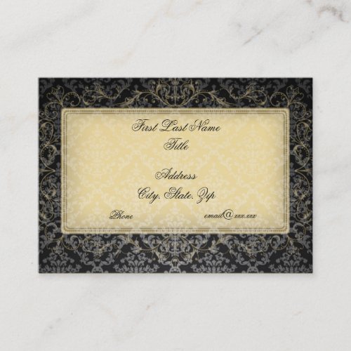 Black Damask Business Card