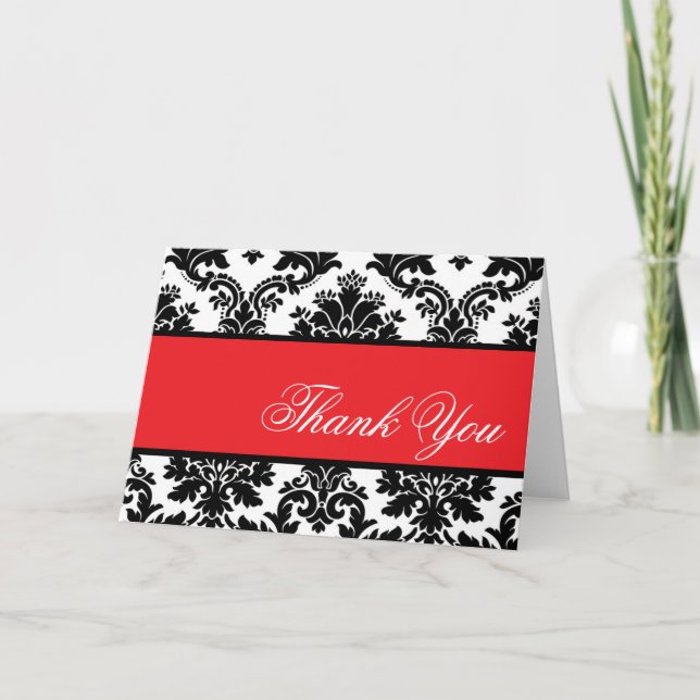 Black Damask - Customized  Greeting card (Front)