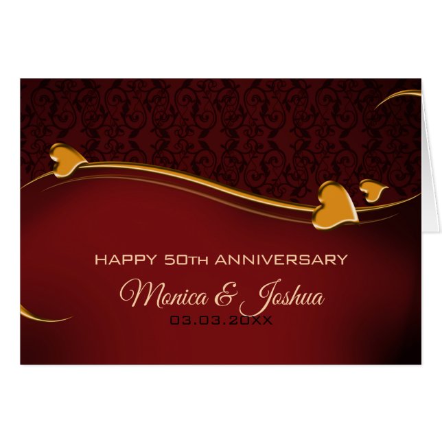 Black Damask Dark Red Background Cards (Front Horizontal)