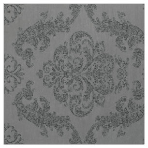 Black damask fabric