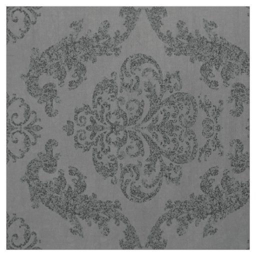 Black damask  fabric