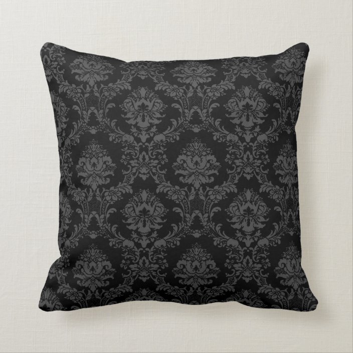 Black Damask look Cushion