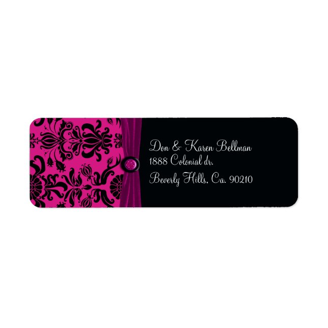 Black Damask, Magenta Label (Front)