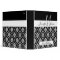 Black Damask Monogram Wedding Planner Binder