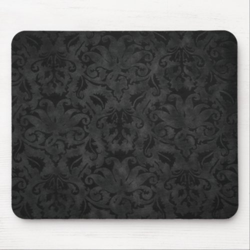 Black Damask Mouse Pad