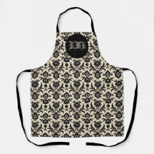 Black Damask on Sepia