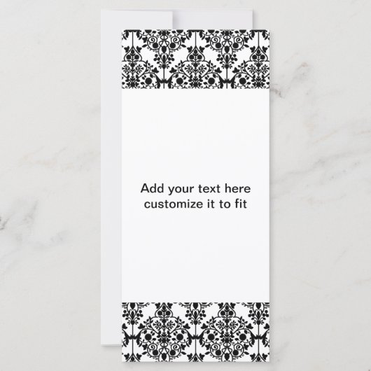 Black Damask Pattern 1 Vintage Floral (Front)