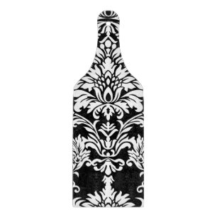 Black Damask Pattern Cutting Board